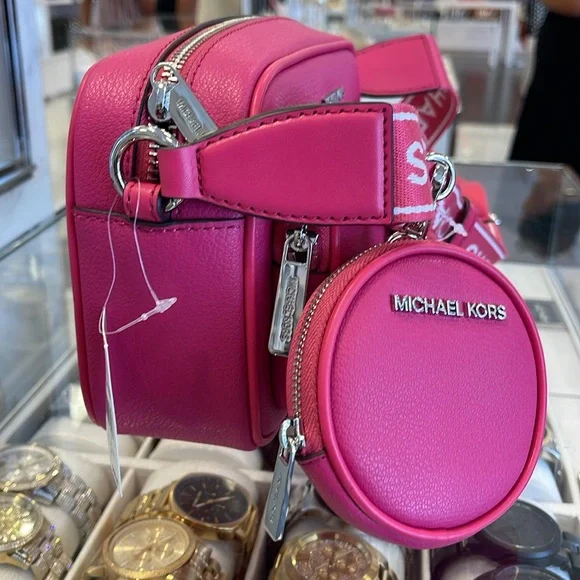 Michael Kors Jet Set Leather Medium Crossbody Bag Case for Apple AirPods Pro - Picture 4 of 16